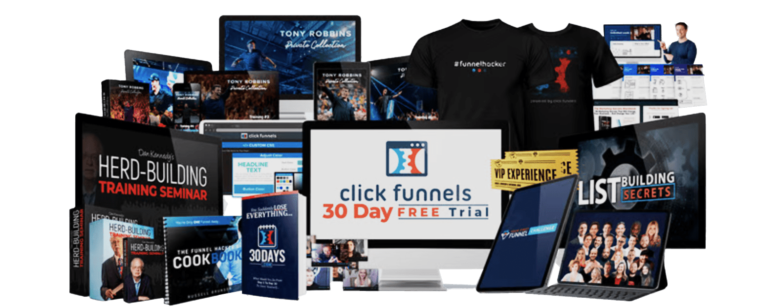 30 Day ClickFunnels Trial with $8000 in bonus training and books